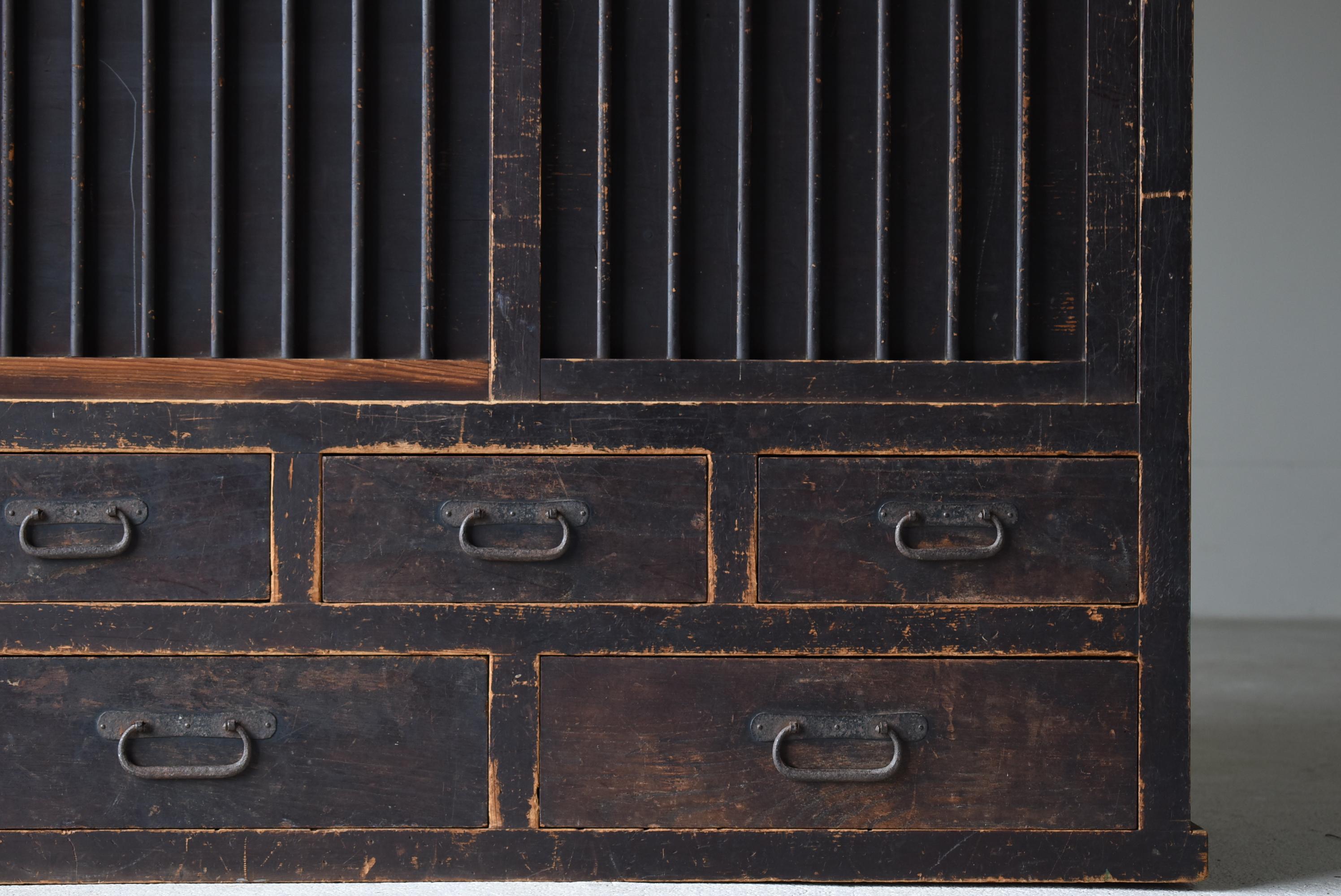 Meiji Japanese Antique Tansu 1860s-1920s/Chests of Drawers Cabinet Shelf Wabisabi