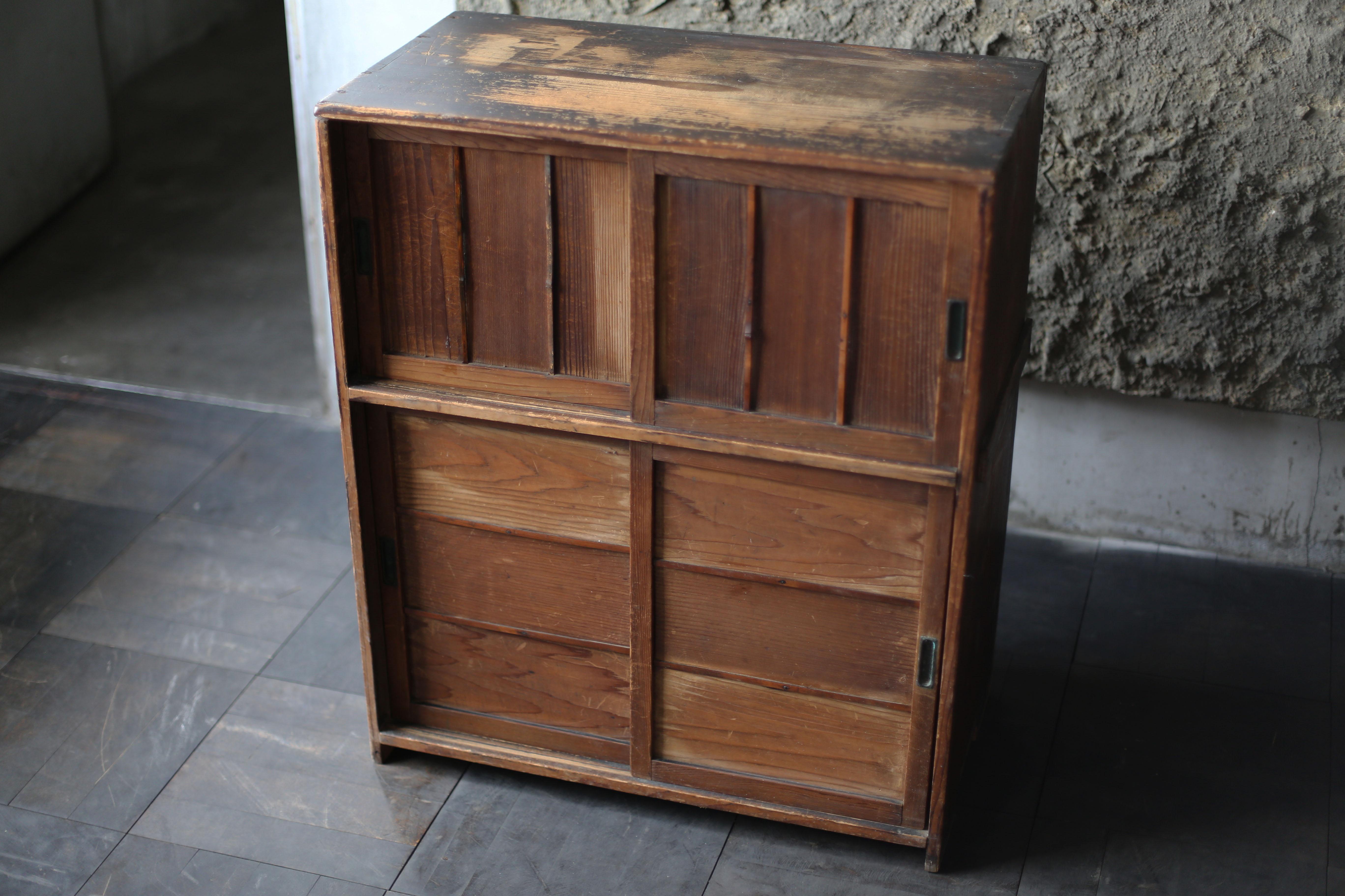 Antike japanische Tansu 1920er-1940er Jahre / Bambusdekoration / Schrank im Angebot 7