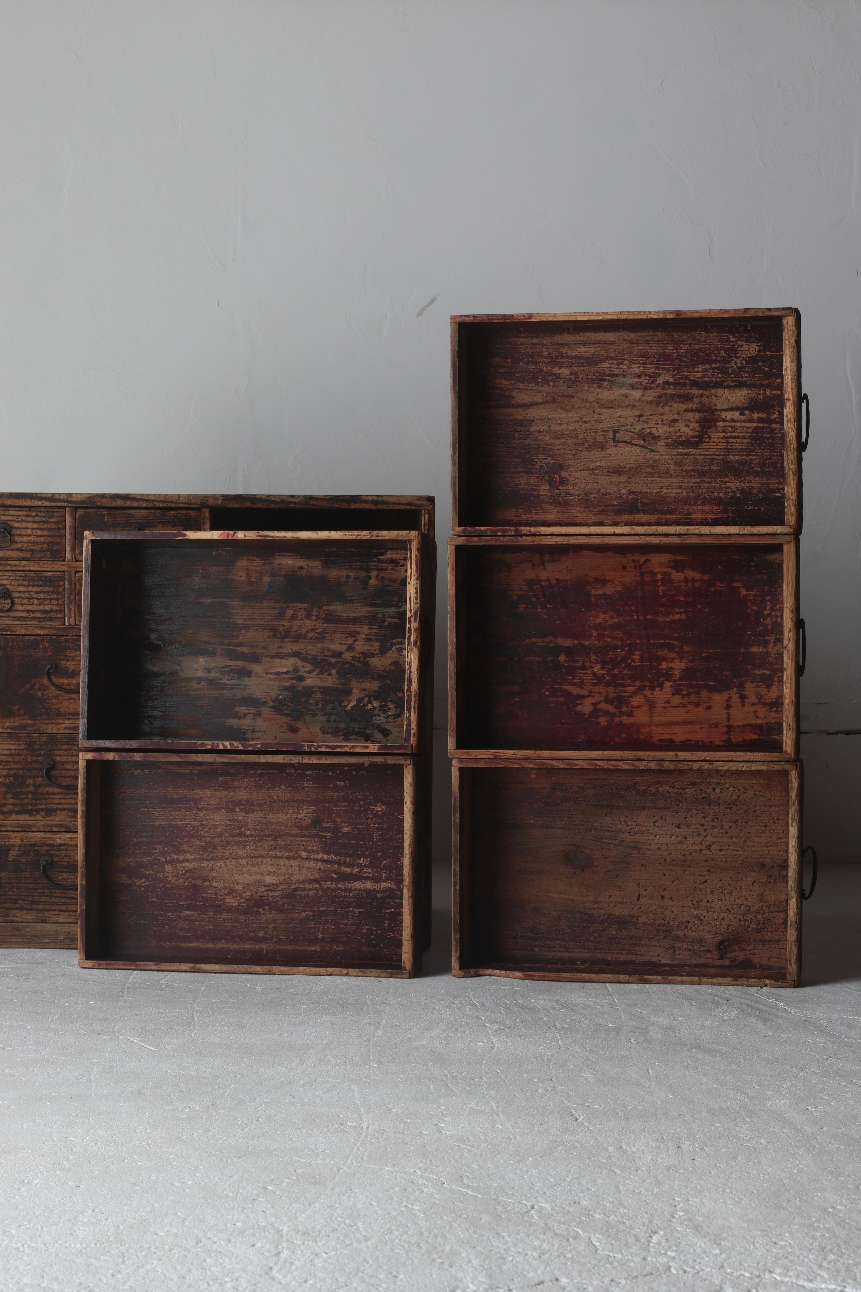 Tansu / Cabinet japonais ancien  Drapeau de la période Meiji Wabi-Sabi Mingei 8