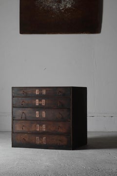 Antike japanische Tansu/Schrank  Wabi-Sabi Mingei Schublade aus der Meiji-Periode