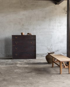 Japanese Antique Tansu Chest of Drawers, Early Meiji Era ‘1868–1912’, Wabi Sabi