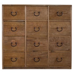 Japanese Antique Tansu Chest of Drawers, Late Meiji Era (1868–1912)
