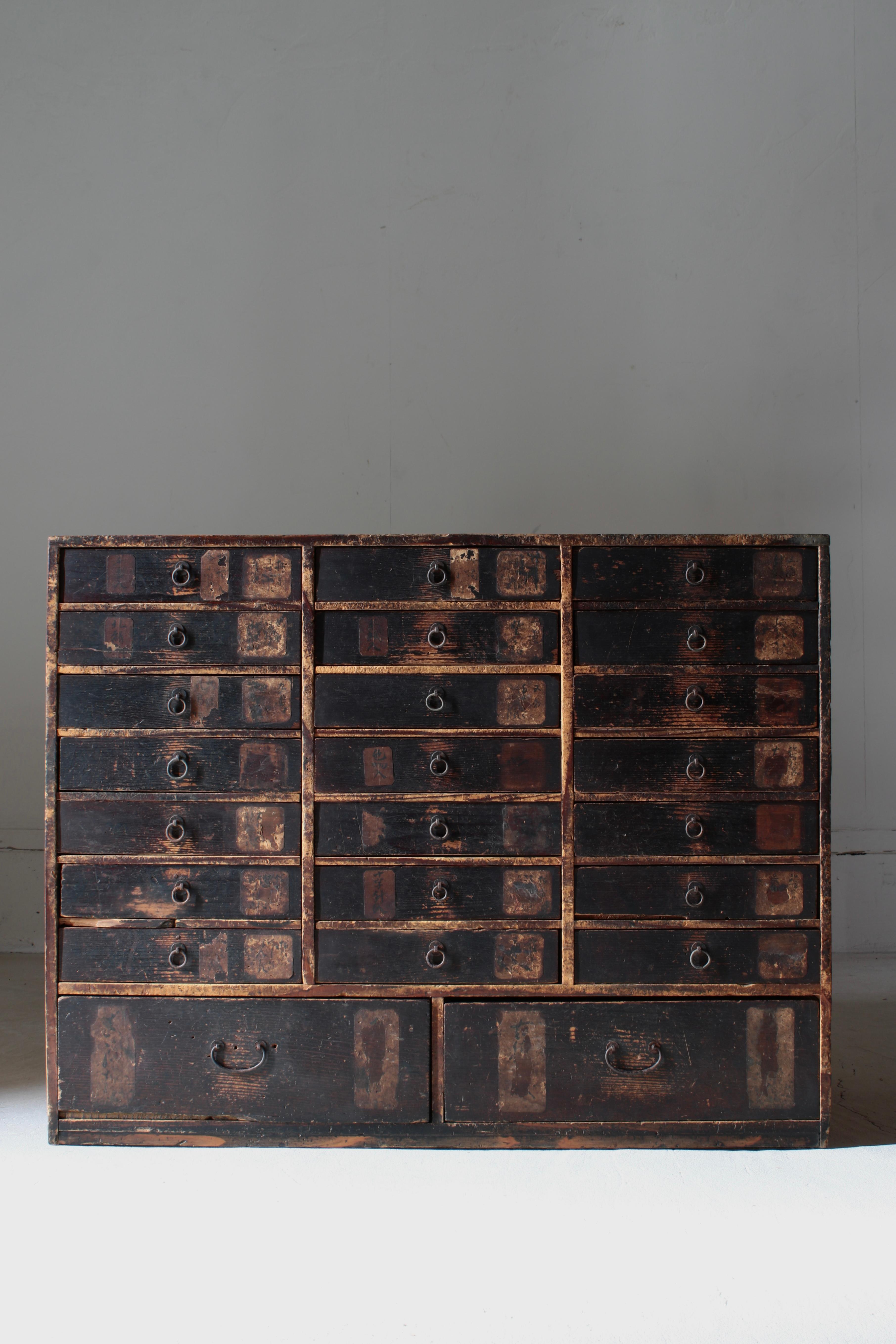 Japanese Antique Tansu / Drawer Cabinet / Edo Period / Wabi-Sabi Mingei 14