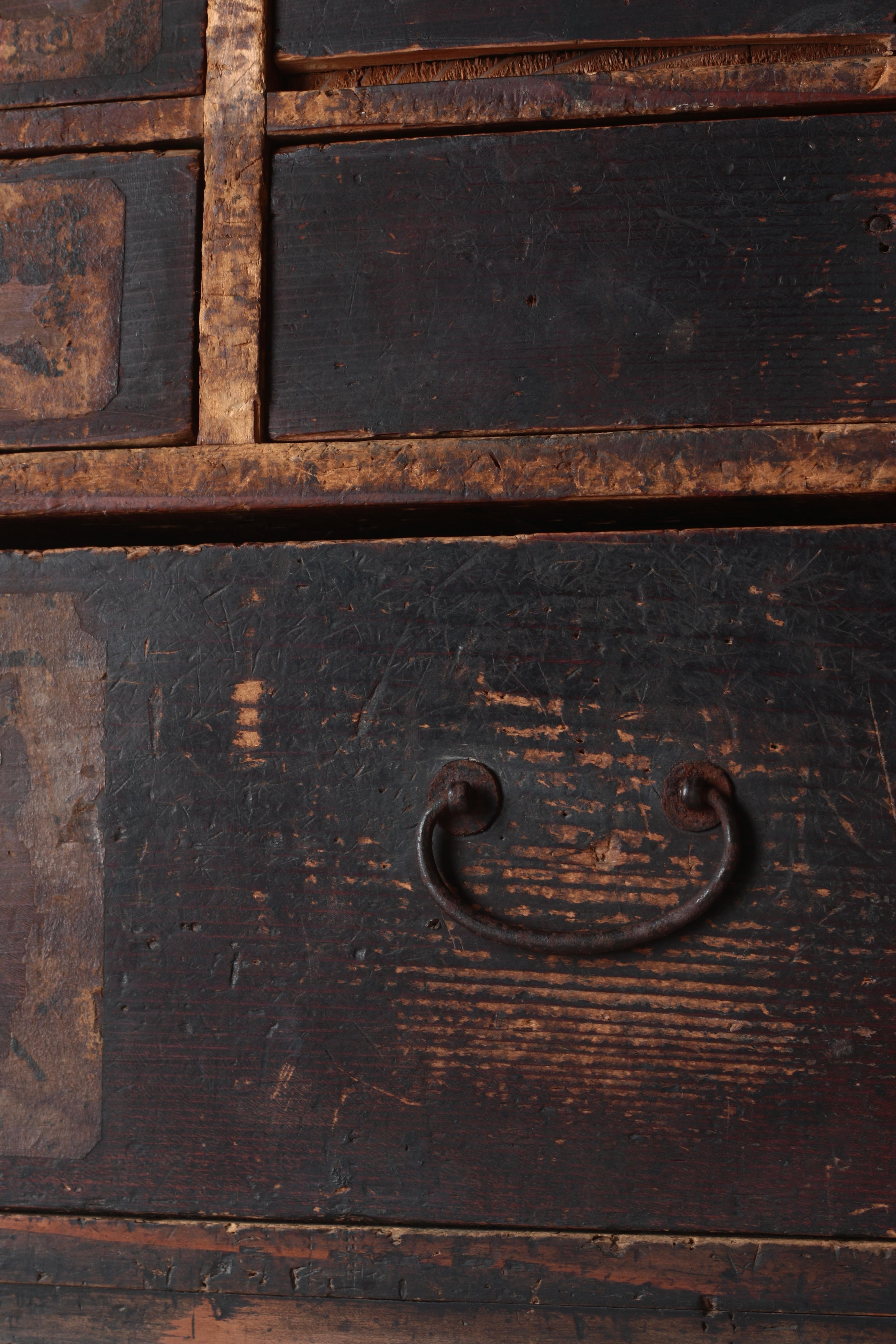 Japanese Antique Tansu / Drawer Cabinet / Edo Period / Wabi-Sabi Mingei 2
