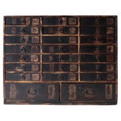 Japanese Antique Tansu / Drawer Cabinet / Edo Period / Wabi-Sabi Mingei