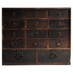 Japanese Antique Tansu Drawer Chest Edo Meiji Small Drawers Wabi Sabi Cabinet