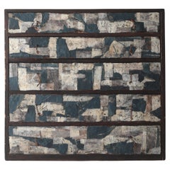 Tansu Antiguo Japonés / Armario Japonés de Papel Encolado / Wabi-Sabi Mingei