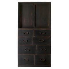 Japanese Antique Tansu Storage/Cabinet/Meiji period/WabiSabi