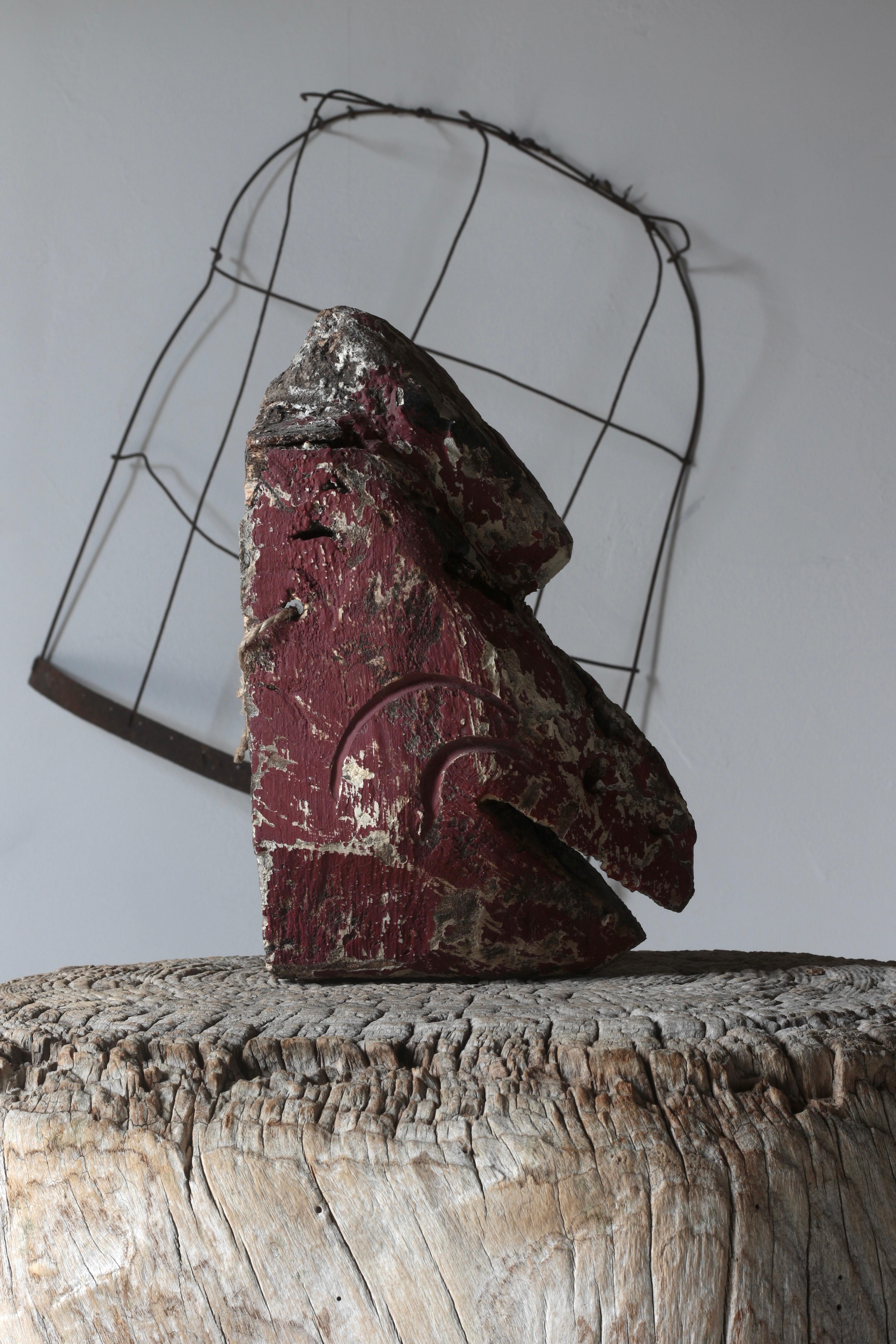 Cara de Tengu Japonés Antiguo / Objeto / 1868-1912s / Wabi-sabi Mingei Madera en venta