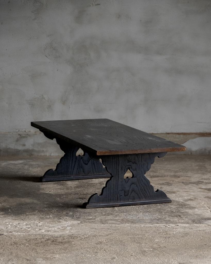Escritorio japonés antiguo Tenjin, Era Meiji (1868-1912), Wabi Sabi Castaño en venta