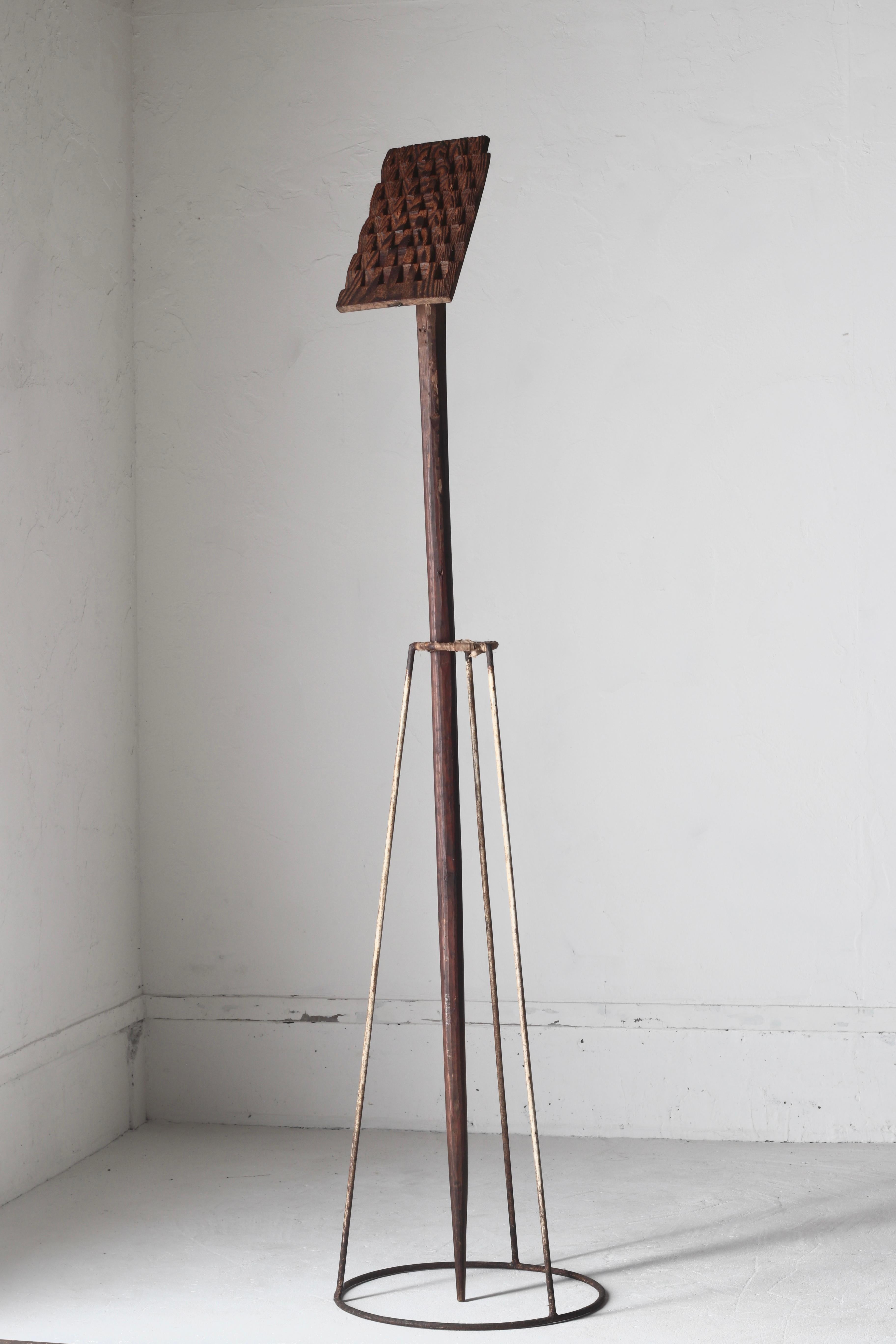 Herramientas japonesas antiguas con tejado de paja / Objeto de arte popular / Años 1868-1912 / Wabi-Sabi 7