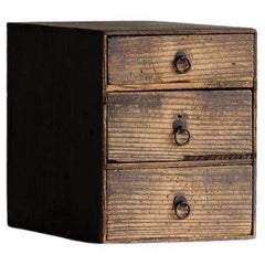 Japanese Antique Three-Drawer Box, Taisho Era'1912-1926', Wabi Sabi #1