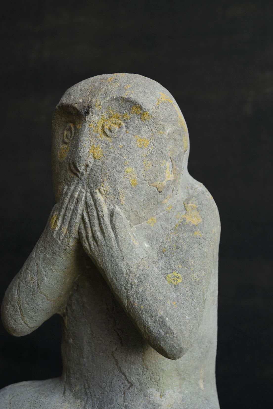 Japanese antique: Three monkeys from the Edo period / 19th century / 