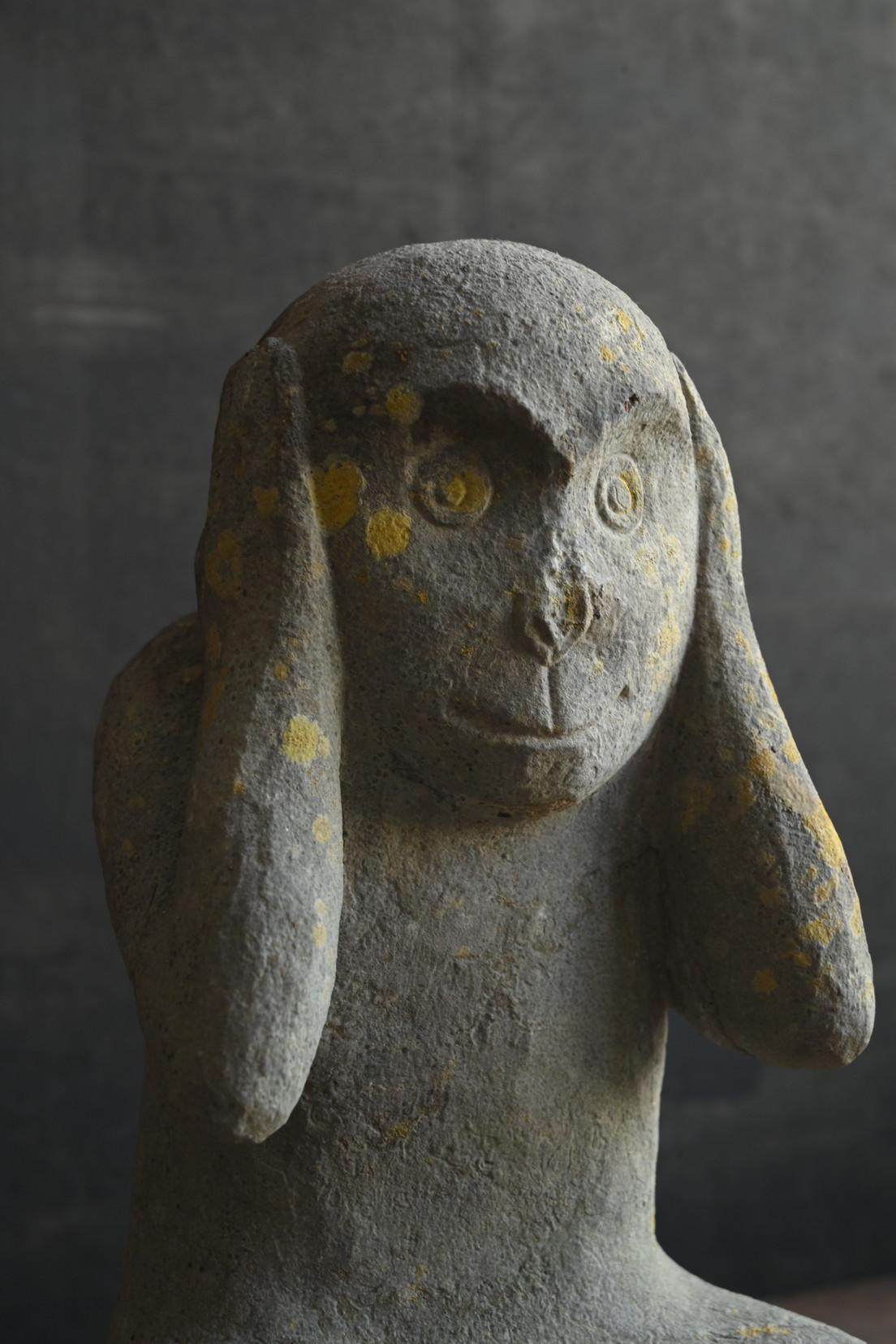 Japanese antique: Three monkeys from the Edo period / 19th century / 