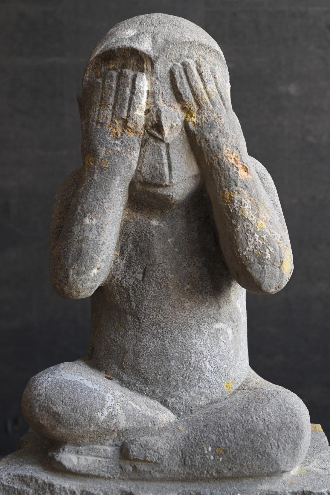 Japanese antique: Three monkeys from the Edo period / 19th century / 