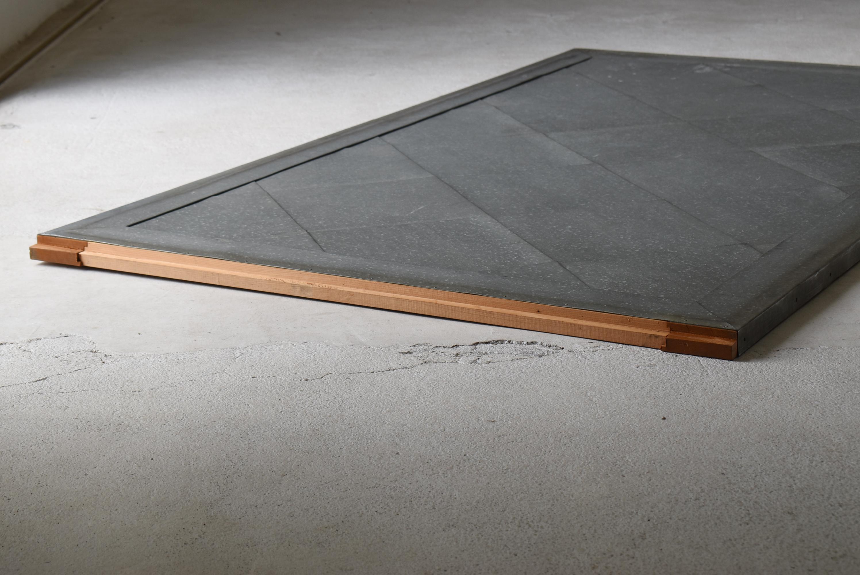 Japanese Antique Galvanized Steel-Clad Sliding Door 1860s-1920s / Wabisabi For Sale 7