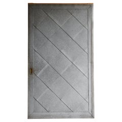 Japanese Antique Galvanized Steel-Clad Sliding Door 1860s-1920s / Wabisabi