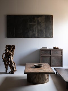 Puerta Japonesa Antigua de Estaño "Decoración de Pared" 1860s-1900s / Wabi Sabi