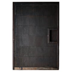 Japanese Antique Tin-pasted Door / Wall Decoration / 1868-1912s / Wabi-Sabi