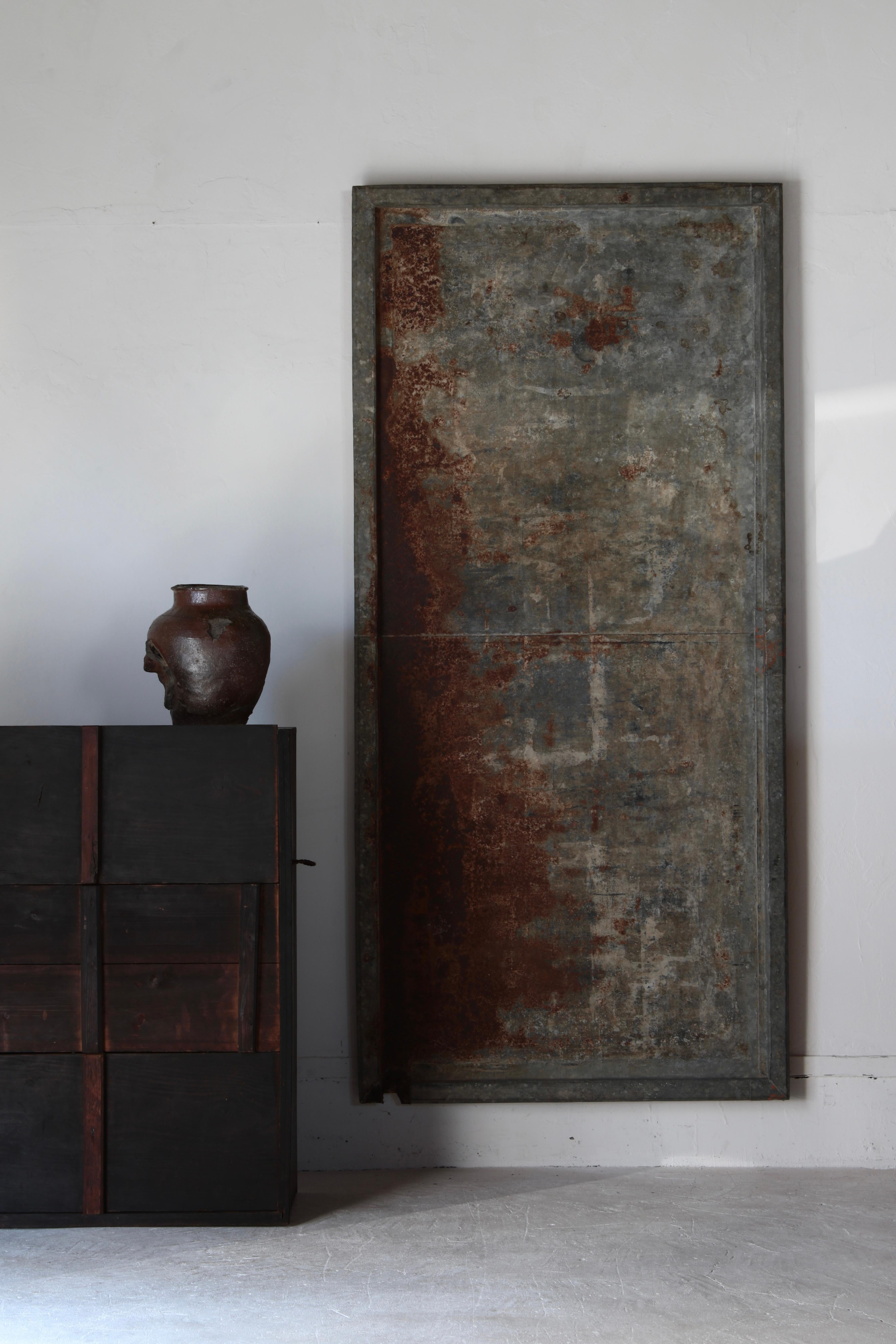 Arte Japonés Antiguo de Hojalata / Decoración de Pared / Wabi-sabi en venta 3