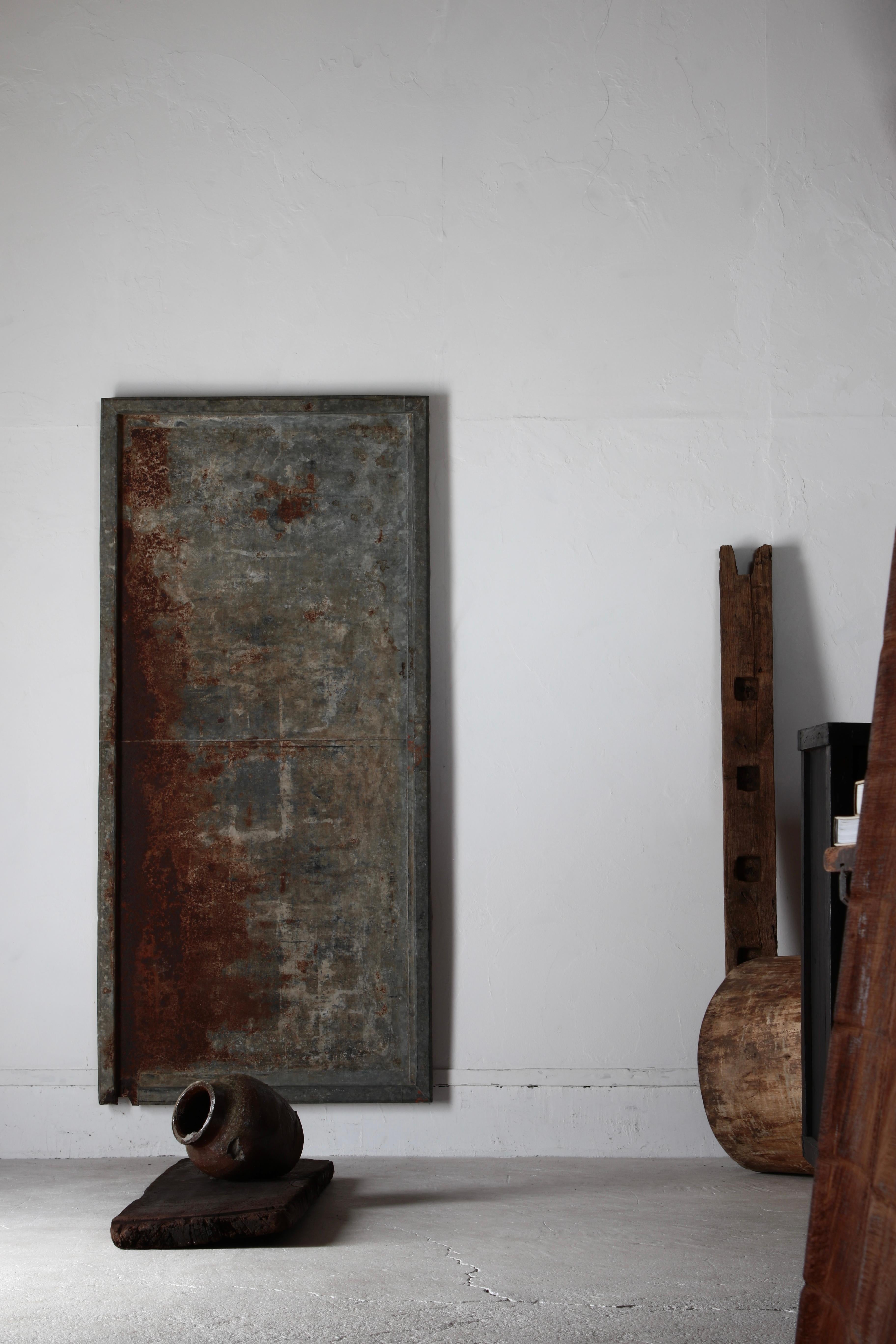 Arte Japonés Antiguo de Hojalata / Decoración de Pared / Wabi-sabi en venta 4