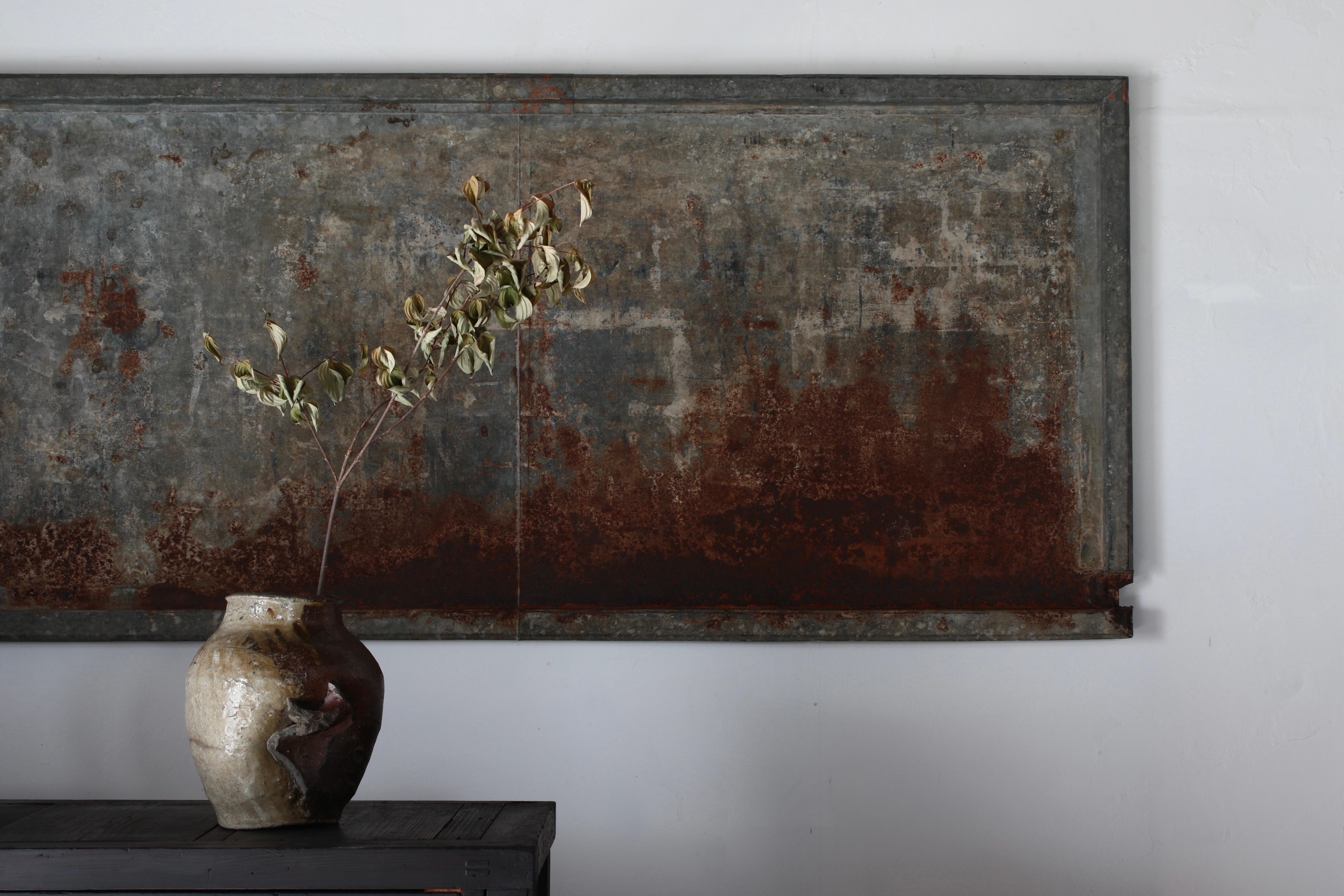 Arte Japonés Antiguo de Hojalata / Decoración de Pared / Wabi-sabi en Bueno estado para la venta en Iwate-gun Shizukuishi-cho, Iwate Prefecture