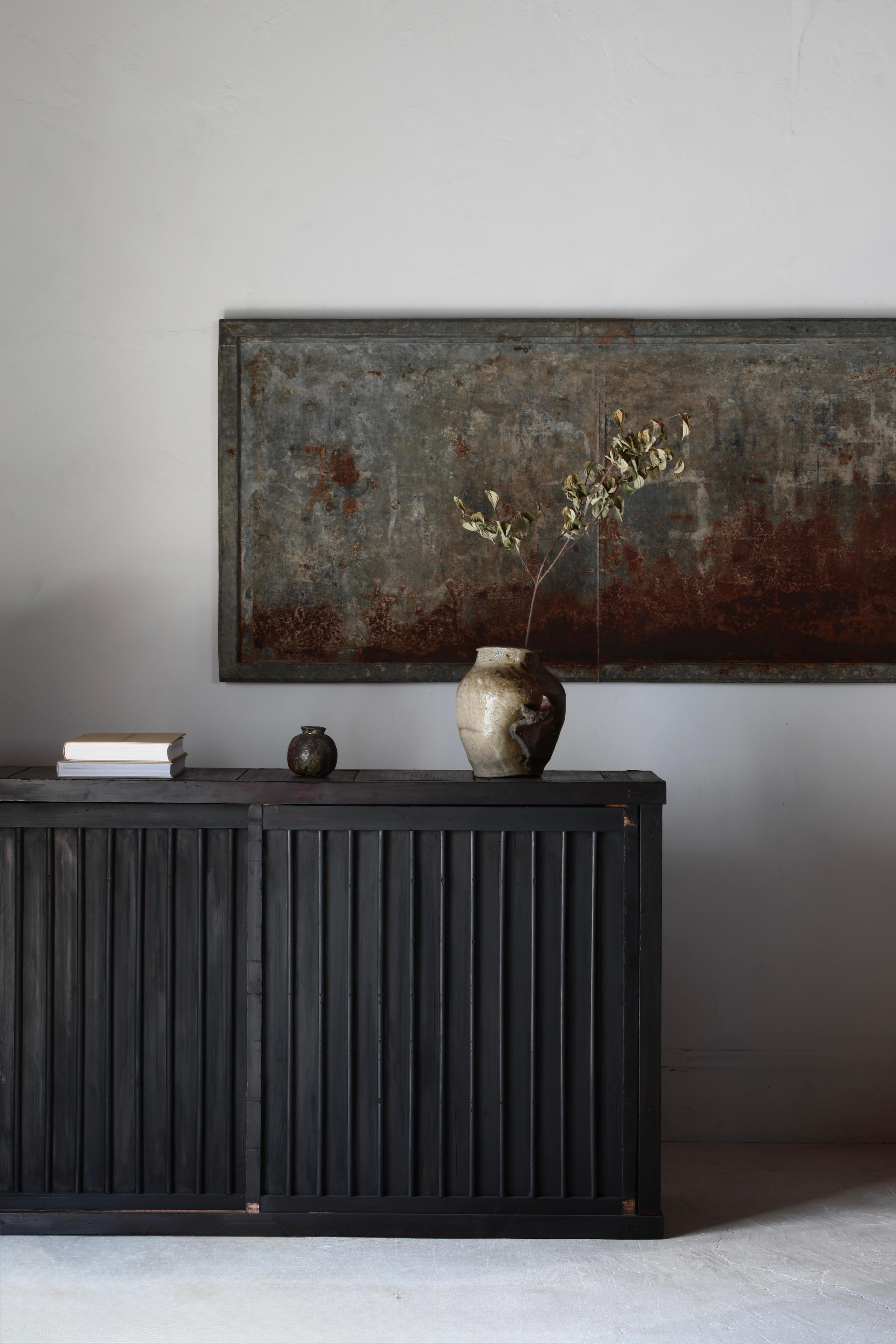Arte Japonés Antiguo de Hojalata / Decoración de Pared / Wabi-sabi siglo XX en venta