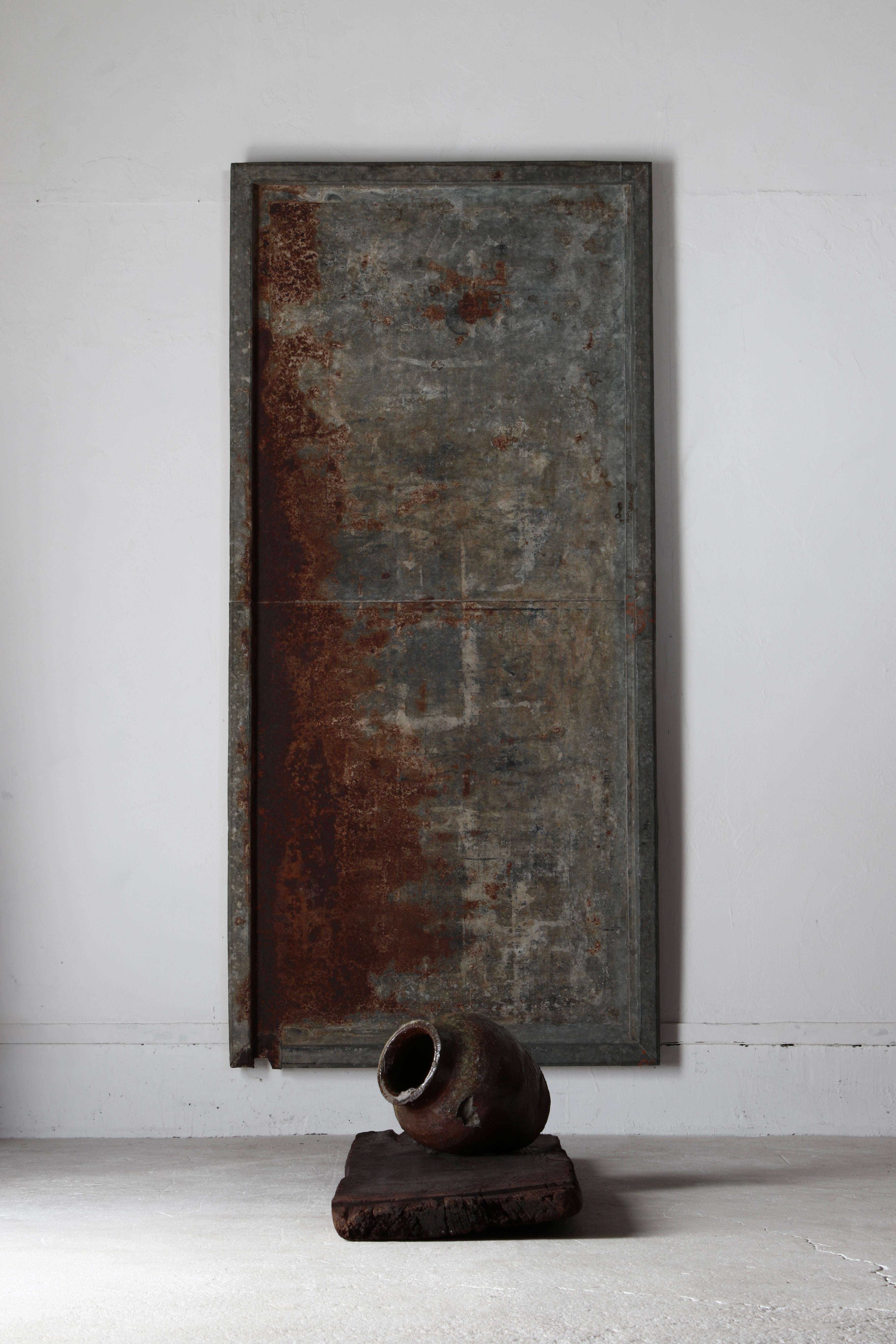 Arte Japonés Antiguo de Hojalata / Decoración de Pared / Wabi-sabi en venta 1