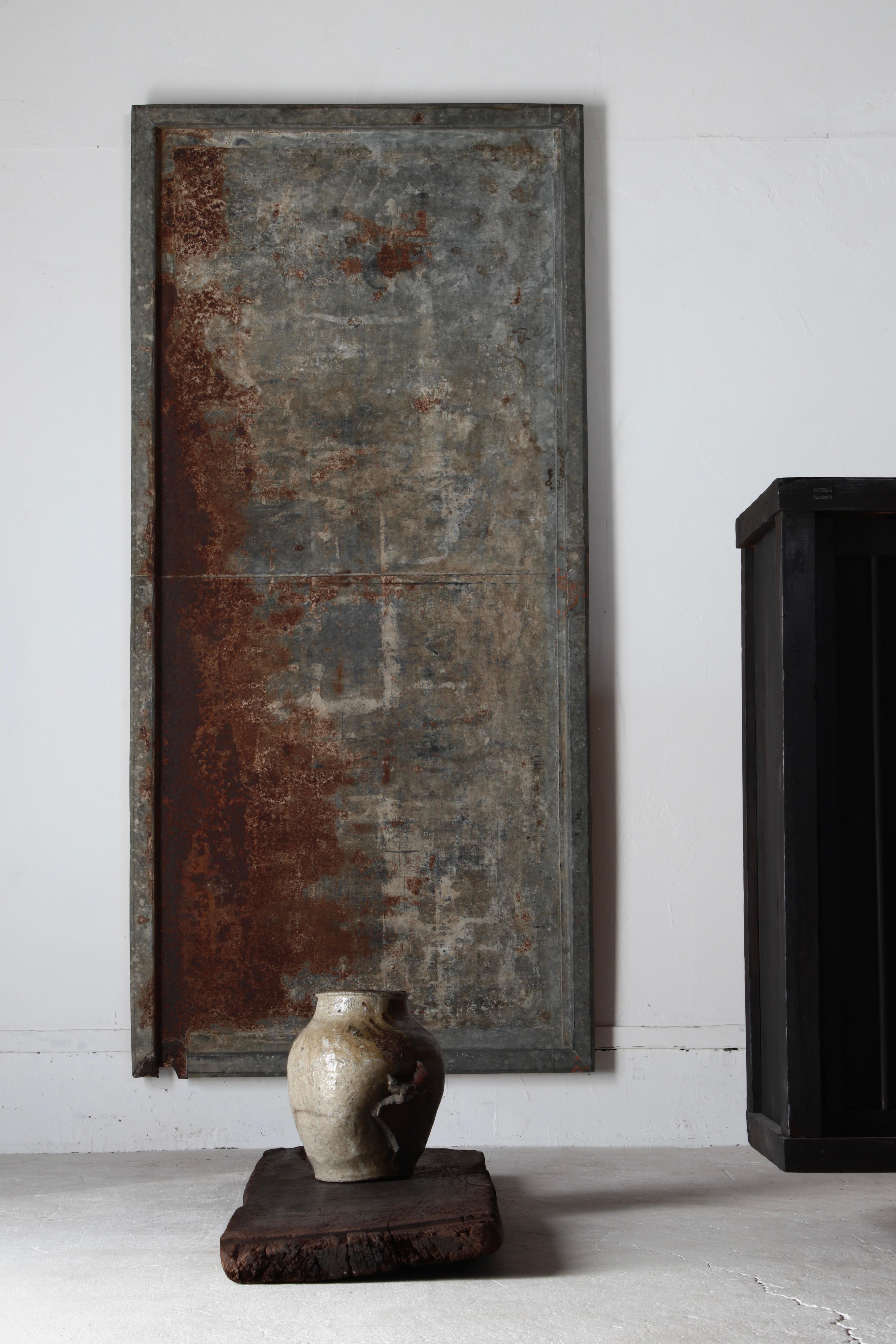 Arte Japonés Antiguo de Hojalata / Decoración de Pared / Wabi-sabi en venta 2