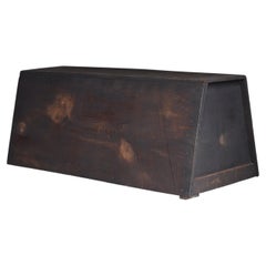 Japanese Antique Trapezoid Wood Low Table or Bench 1860s-1900s / Wabisabi