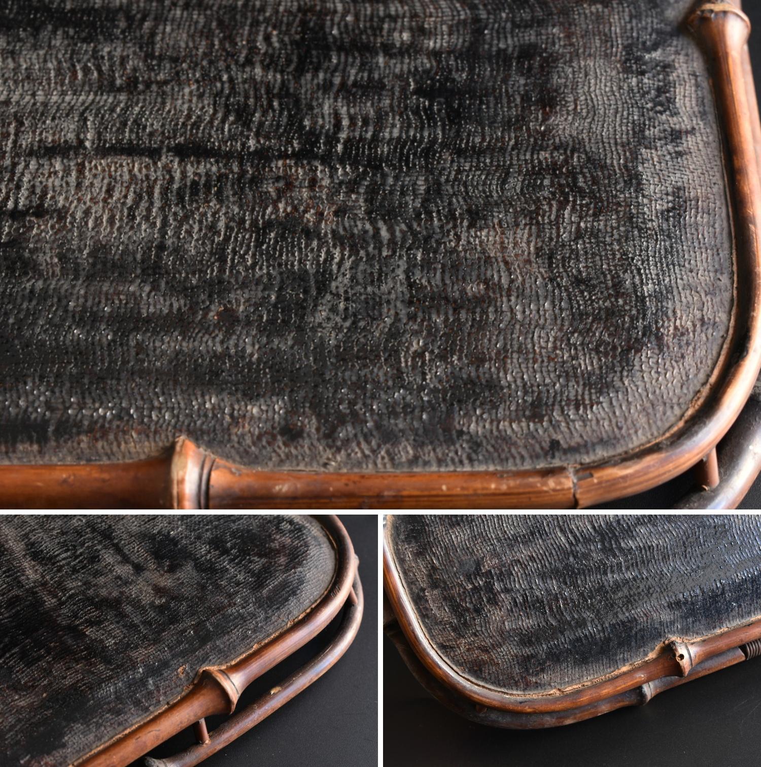 Japanese antique tray made of bamboo/Late Meiji to early Showa period/Wabi-sabi 9