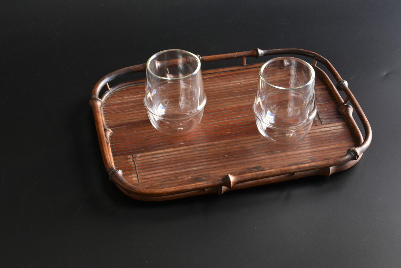 Japanese antique tray made of bamboo/Late Meiji to early Showa period/Wabi-sabi 10