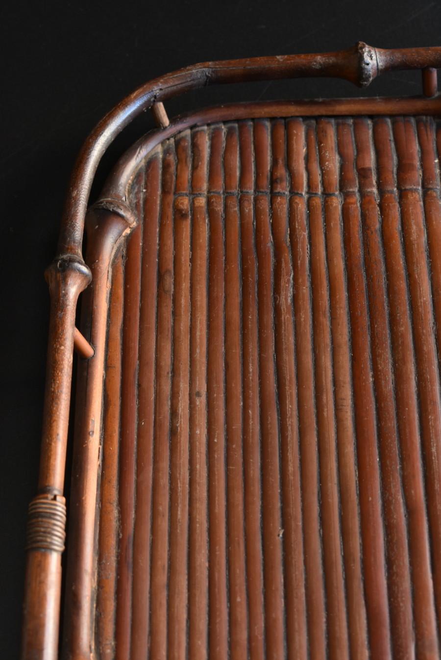 Bamboo Japanese antique tray made of bamboo/Late Meiji to early Showa period/Wabi-sabi