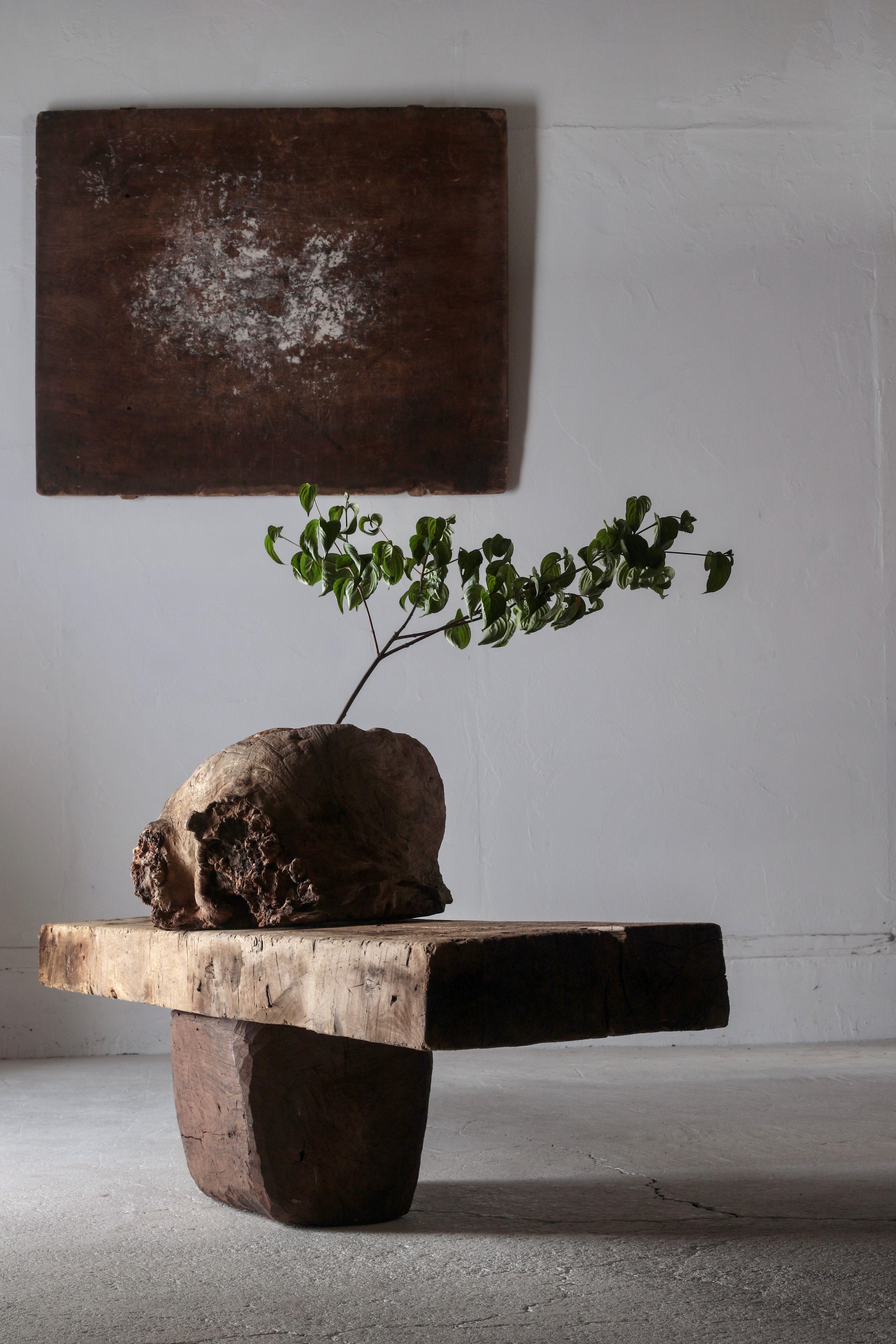 Japanese Antique Tree Bump / Object Flower Stand /1968-1912s Primitive Wabi-Sabi For Sale 7