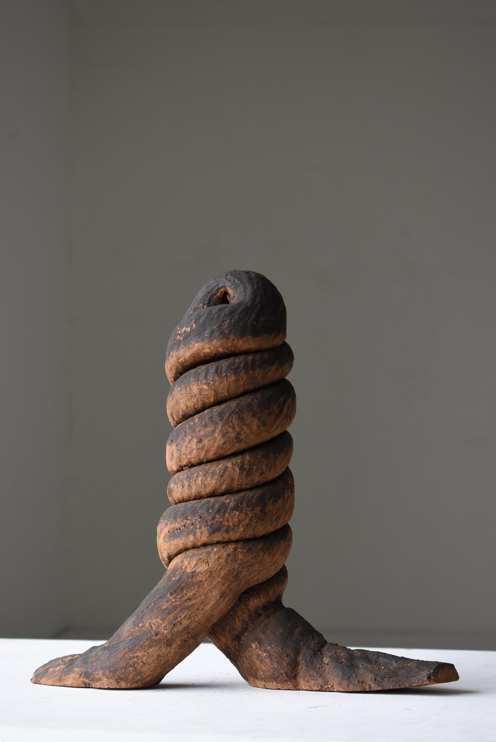 Edo Japanese Antique Tree Root Penis 1800s-1860s / Figurine Object Wabi Sabi