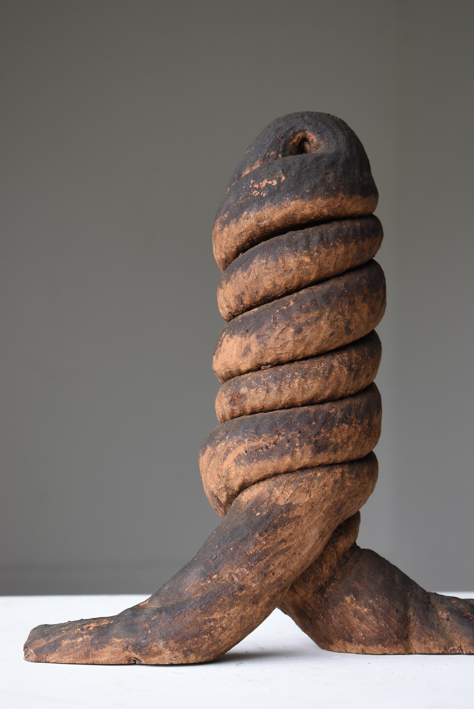Japanese Antique Tree Root Penis 1800s-1860s / Figurine Object Wabi Sabi In Good Condition In Sammu-shi, Chiba