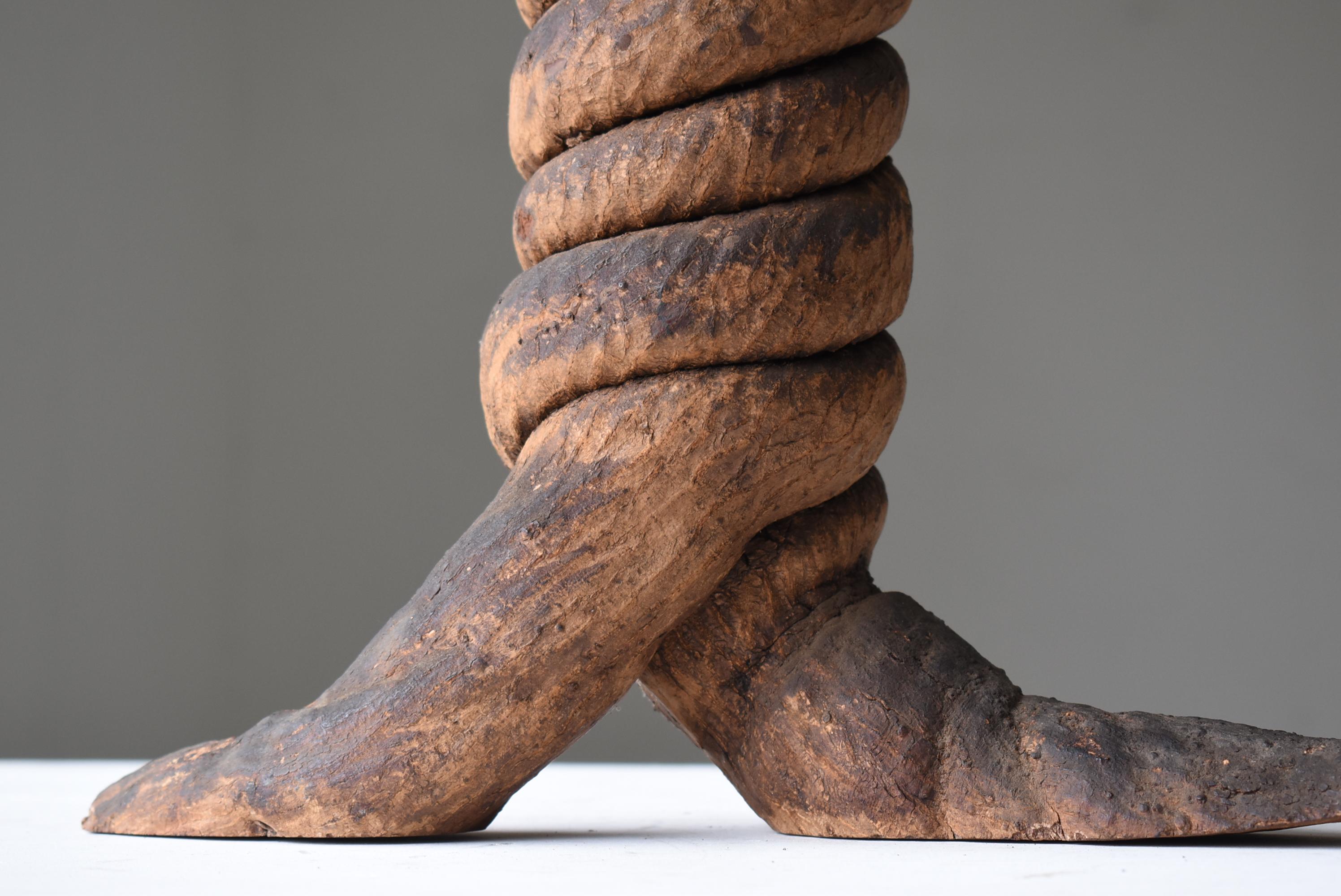 Japanese Antique Tree Root Penis 1800s-1860s / Figurine Object Wabi Sabi 1