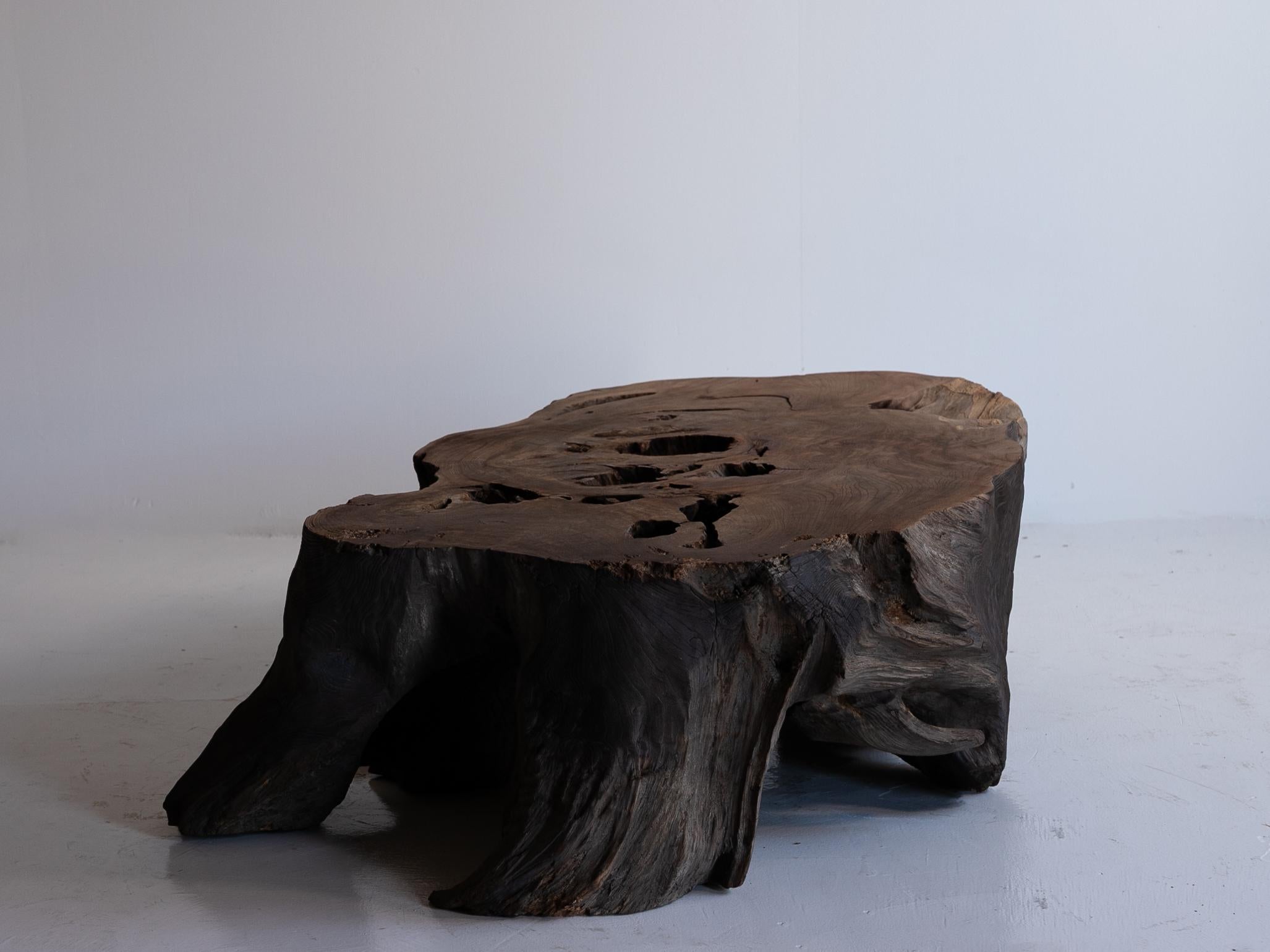 Japanese Antique Tree Root Side Table 1860s-1920s /  Wabisabi 4