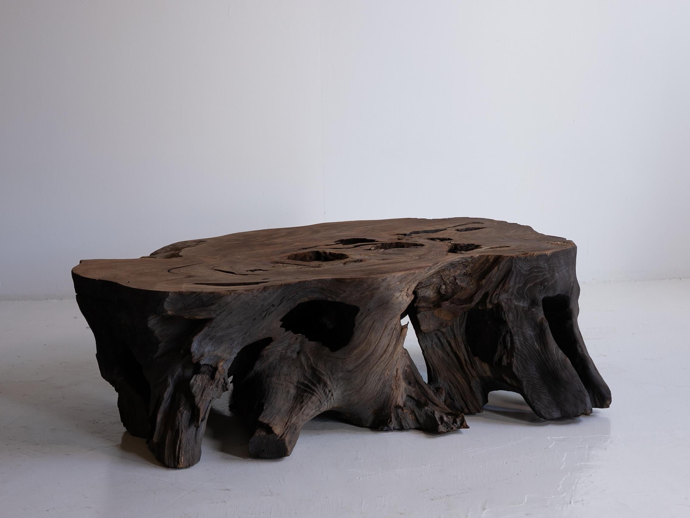 Japanese Antique Tree Root Side Table 1860s-1920s /  Wabisabi 6
