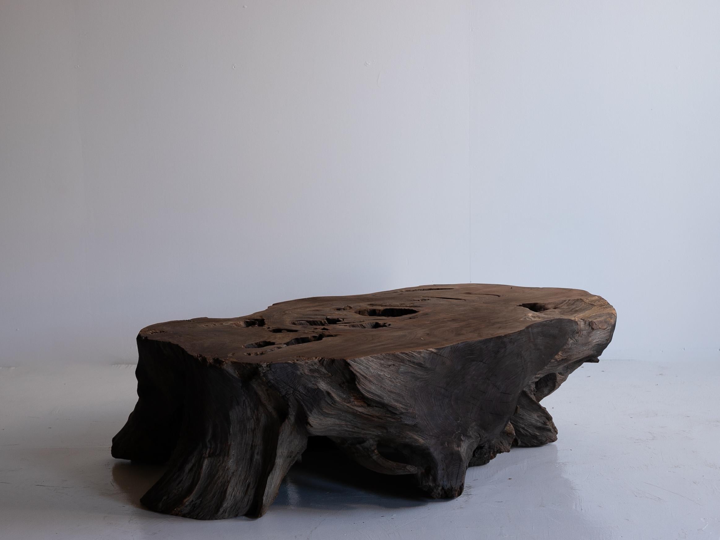 Japanese Antique Tree Root Side Table 1860s-1920s /  Wabisabi 3