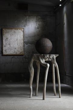 Japanese Antique Tree Root Stand 1860s-1900s / Flower Stand Side Table Wabi Sabi