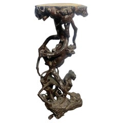 Japanese Antique Tree Root Stand 1860s-1900s / Pedistal / Side Table / Sculpture