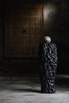 Japanese Antique Tree Root Stand 1900s-1940s / Primitive Flower Stand  Wabi Sabi