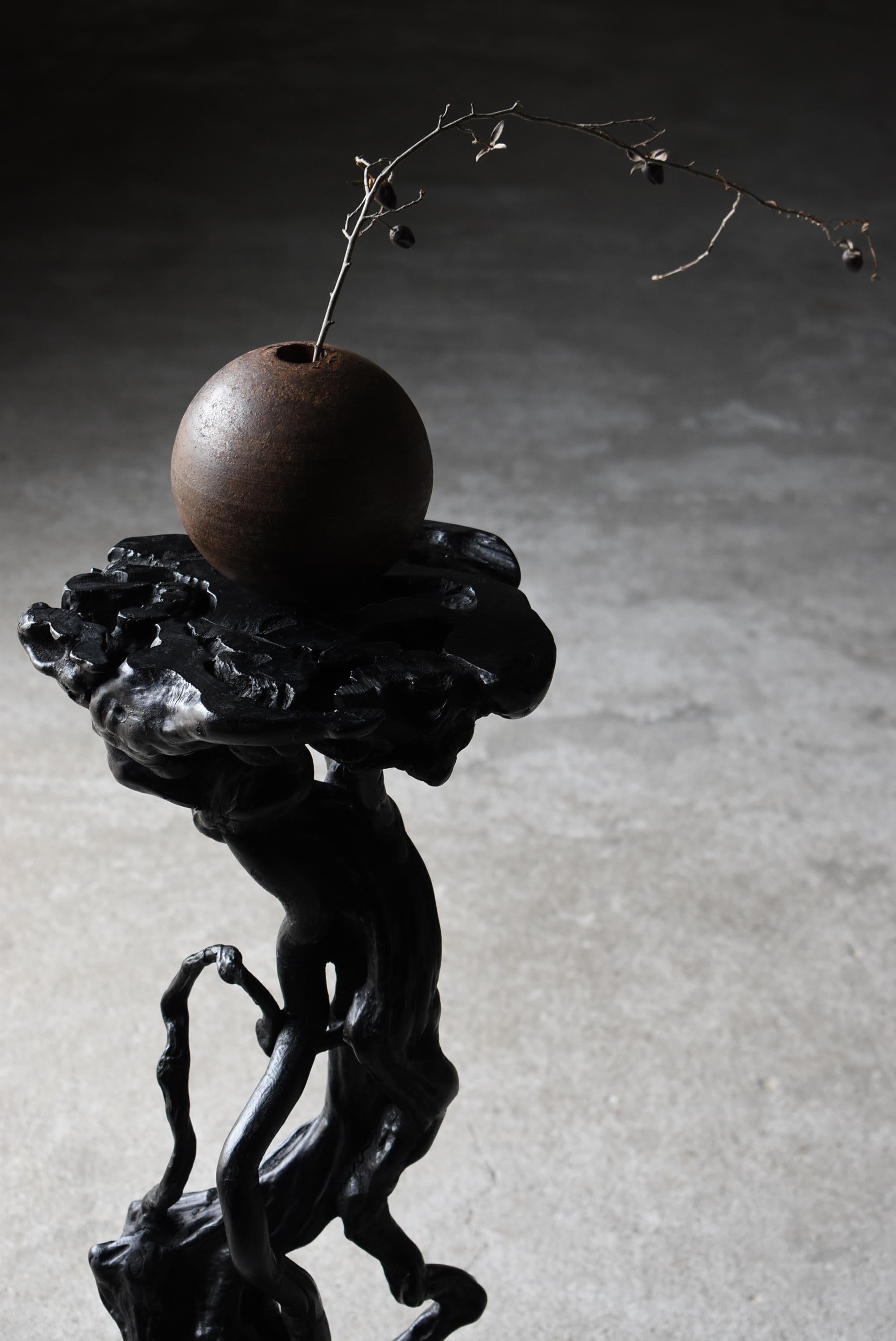 Japanese Antique Tree Root Stand 1900s-1940s / Side Table Wabisabi 8