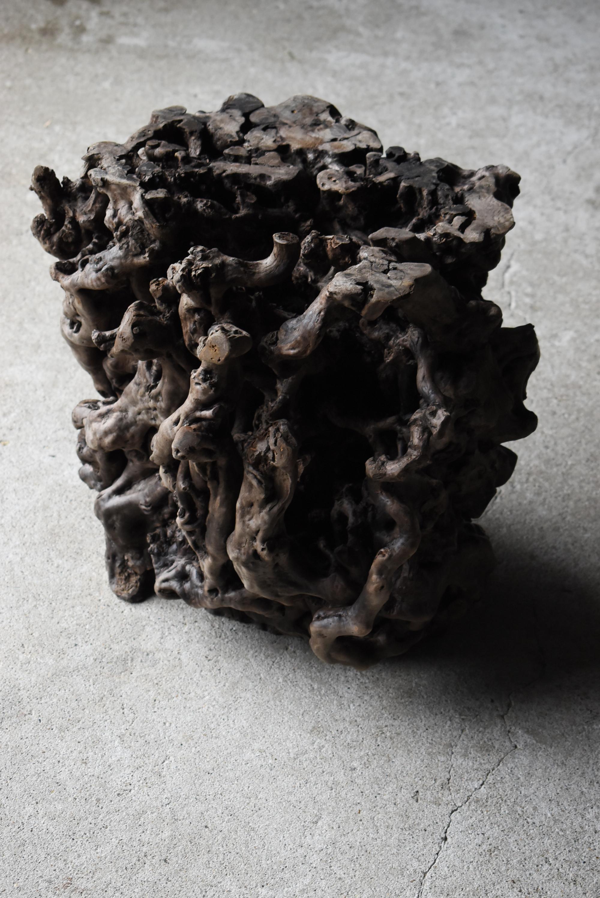 Japanese Antique Tree Root Stool 1860s-1920s / Side Table Wabisabi 9