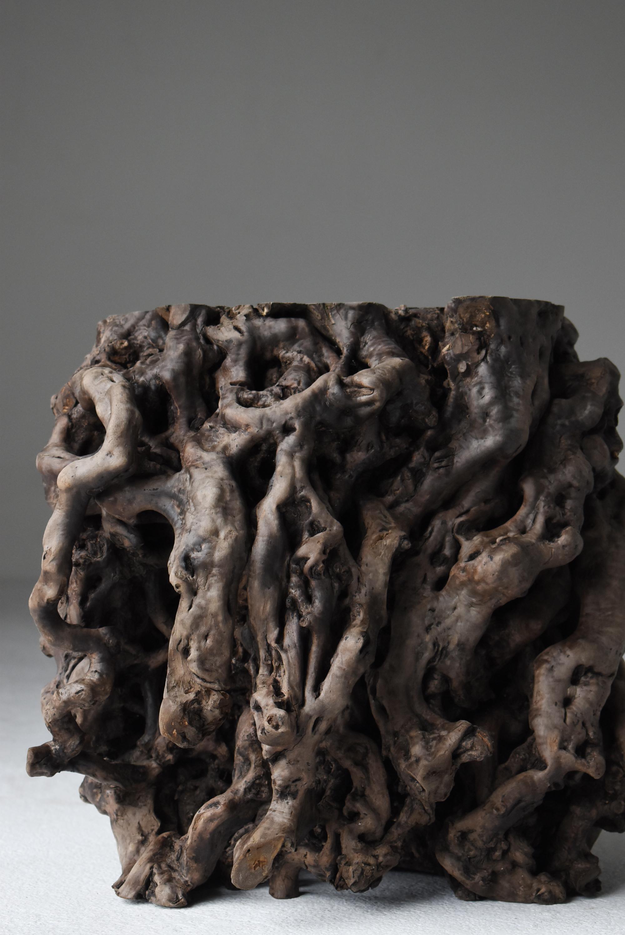 20th Century Japanese Antique Tree Root Stool 1860s-1920s / Side Table Wabisabi