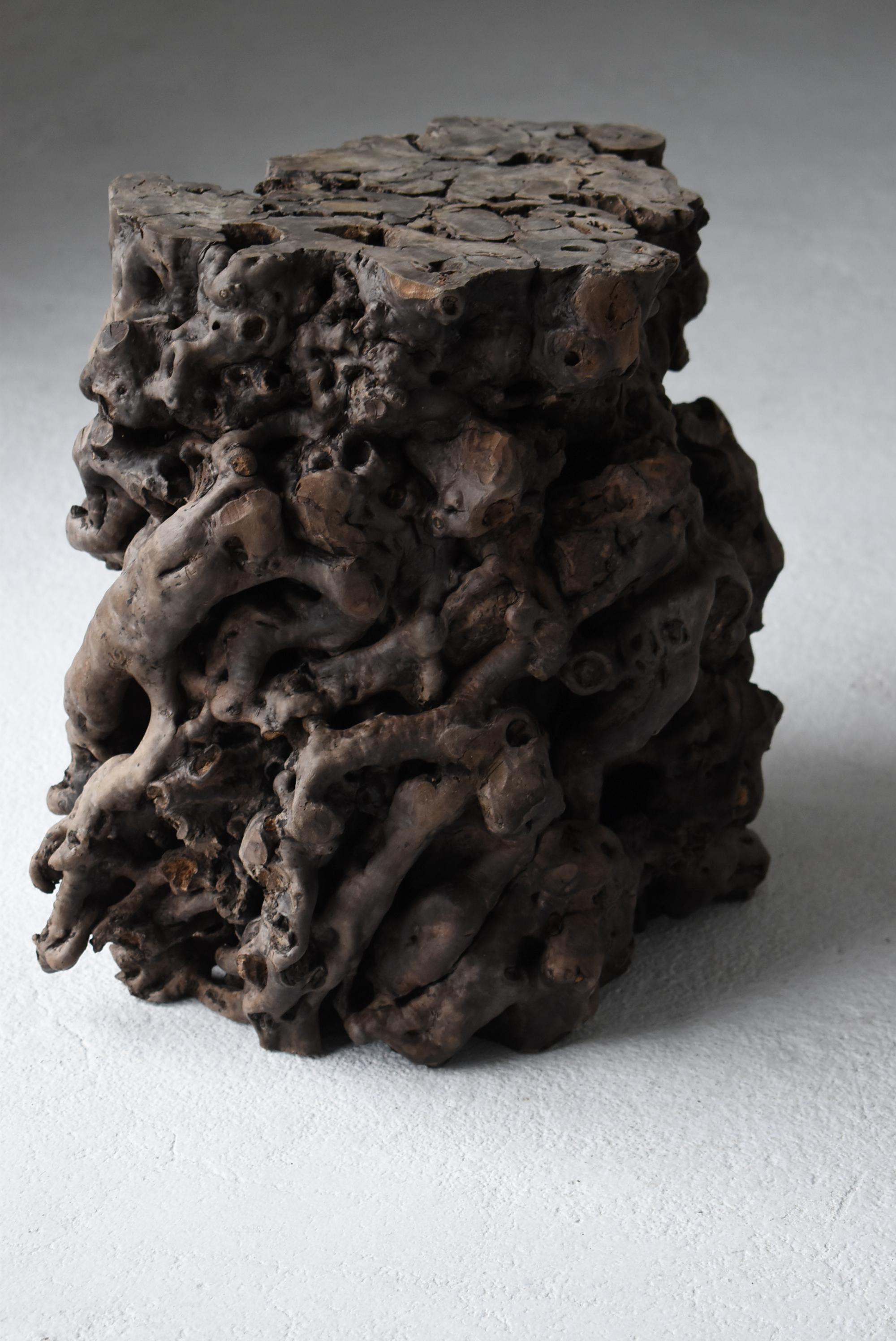 Japanese Antique Tree Root Stool 1860s-1920s / Side Table Wabisabi 2