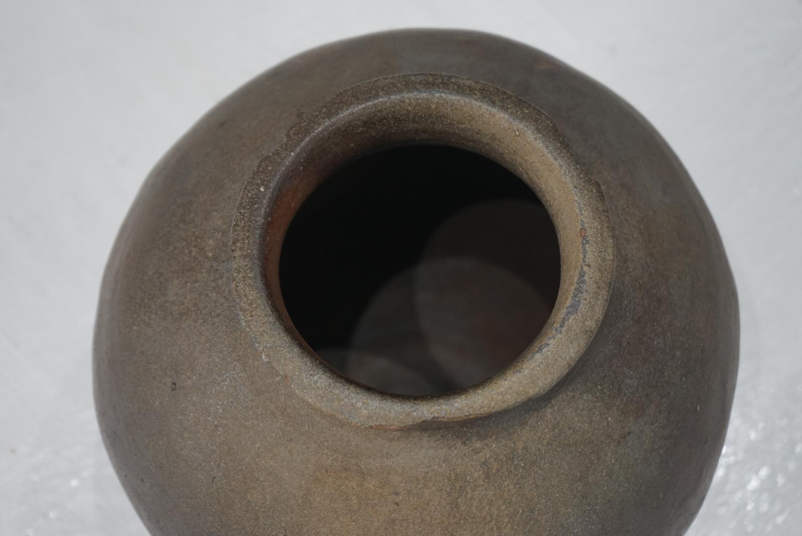 19th Century Japanese Antique Tsubo pot Flower Vase Wabi-Sabi For Sale