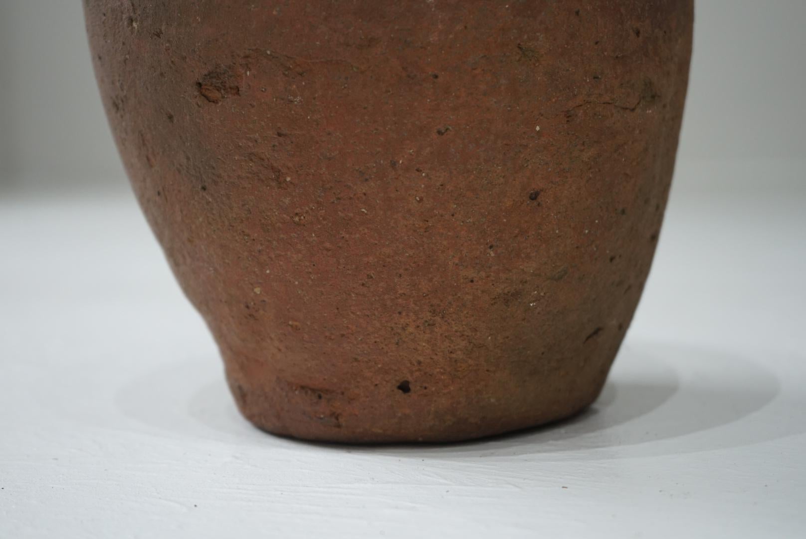 19th Century Japanese Antique Tsubo pot Flower Vase Wabi-Sabi For Sale