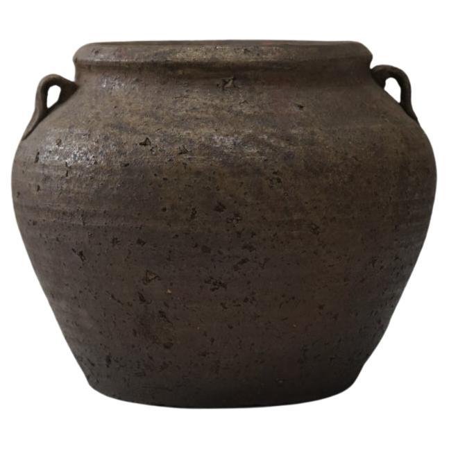 Japanese Antique Tsubo pot Flower Vase Wabi-Sabi